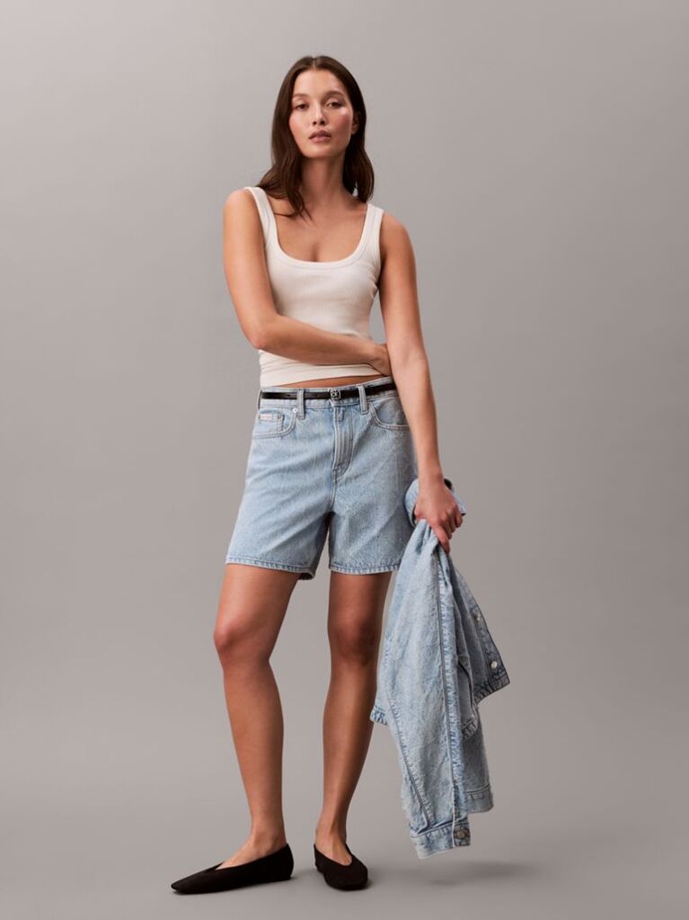 Denim Denim Σορτς Με Λεπτομέρεια Από Βελονάκι  Γυναίκα