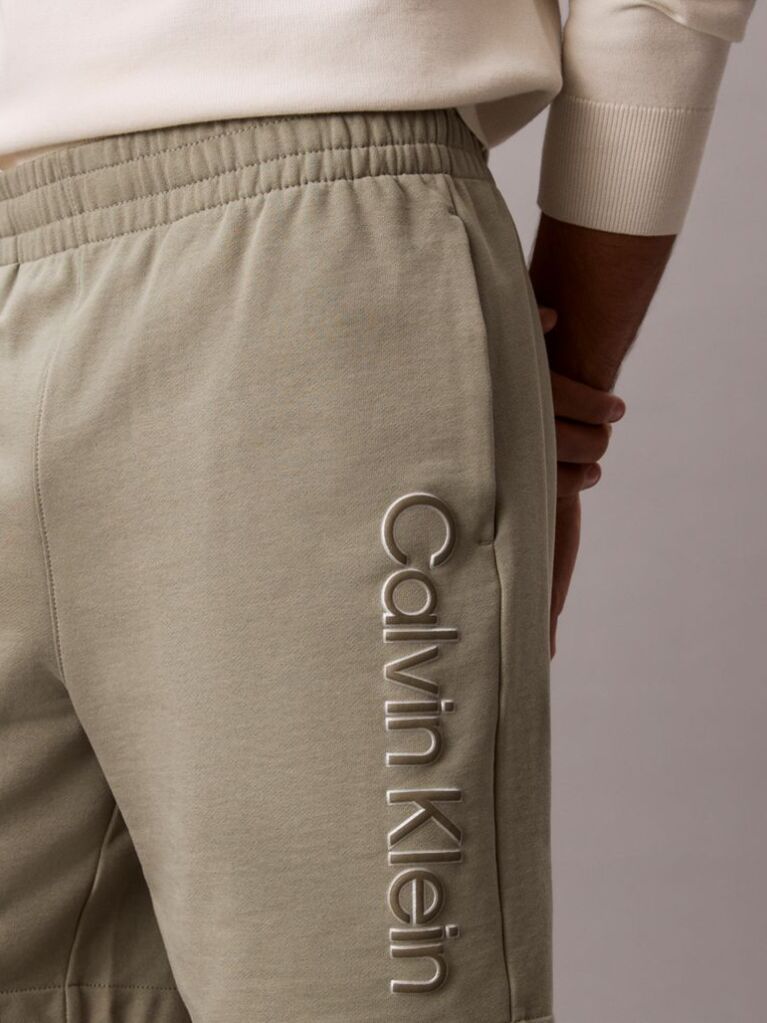 Green Graphic Logo Terry Shorts  Men