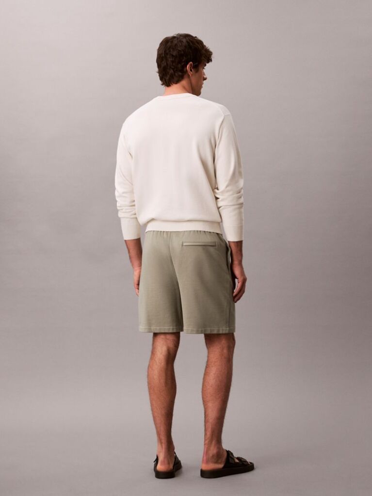Green Graphic Logo Terry Shorts  Men