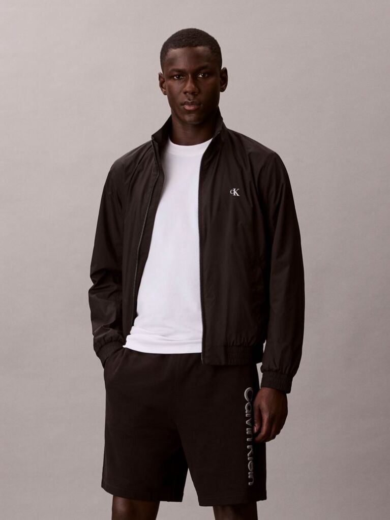 Black Graphic Logo Terry Shorts  Men