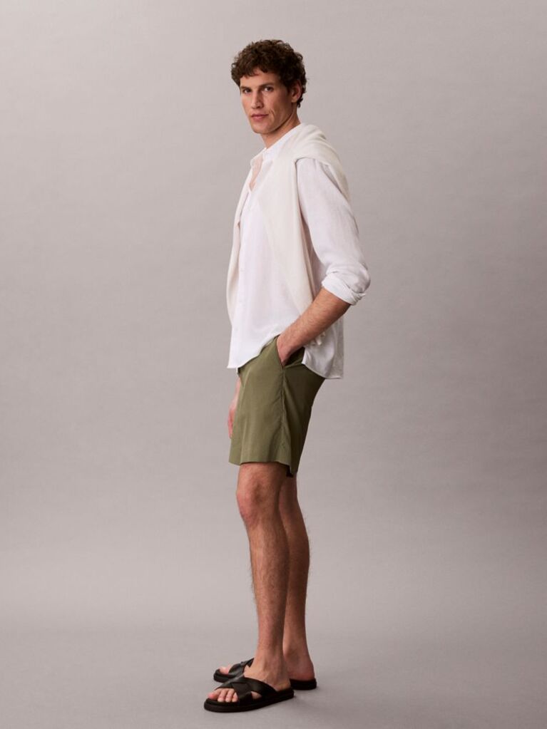 Green Seersucker Shorts  Men