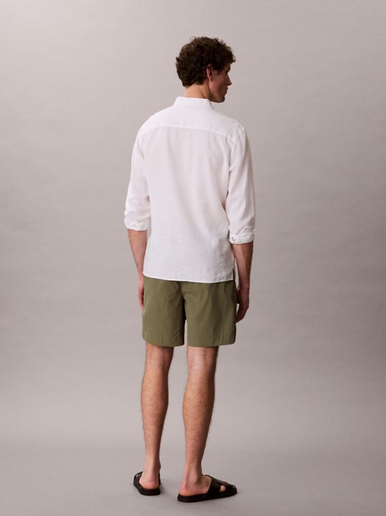 Green Seersucker Shorts  Men