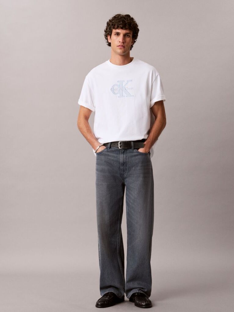 White Relaxed Logo Appliqué T-shirt  Men
