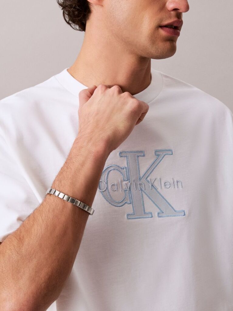 White Relaxed Logo Appliqué T-shirt  Men