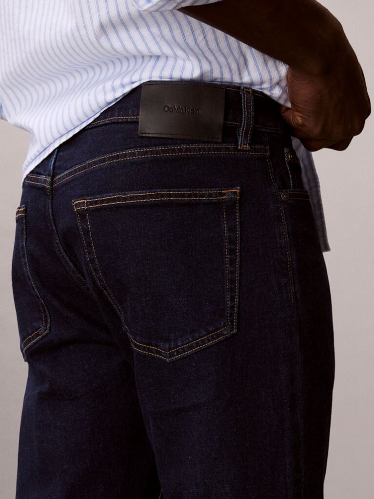 Denim Dark Wash Slim Straight Jeans  Men