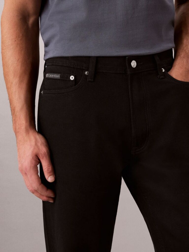 Black Regular Straight Black Jeans  Men