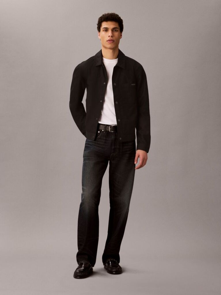 Black Ripstop Trucker Jacket  Men