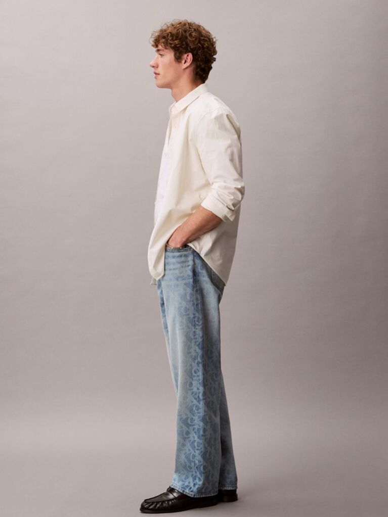Denim 90s Straight Logo Jeans  Men