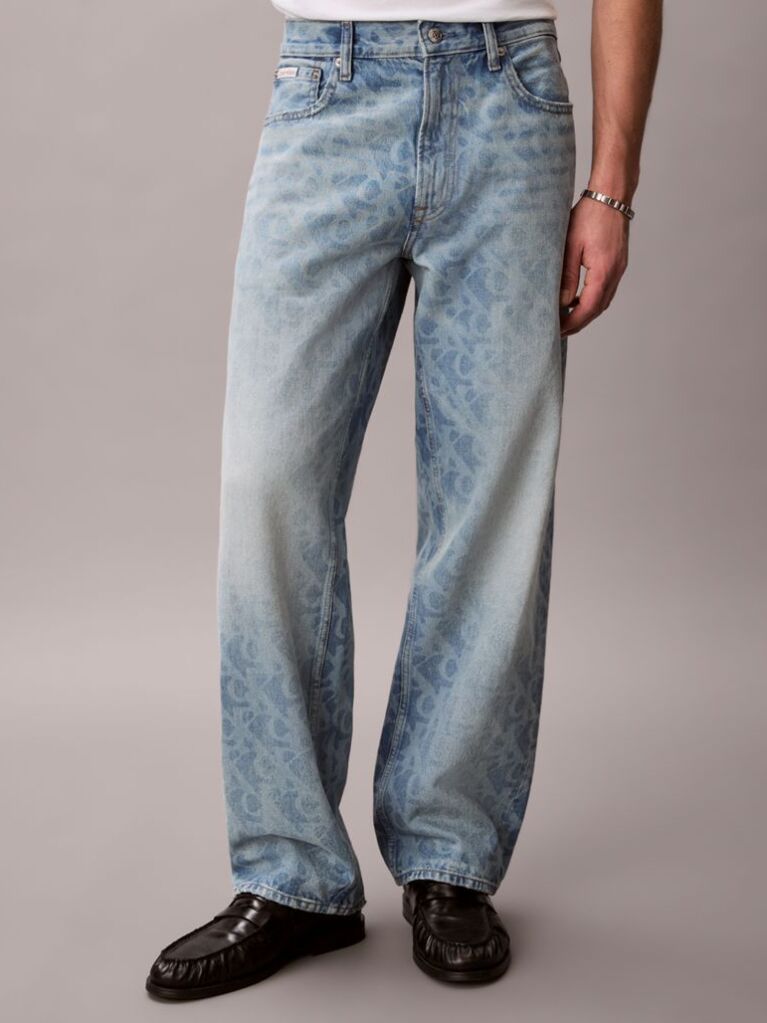 Denim 90s Straight Logo Jeans  Men