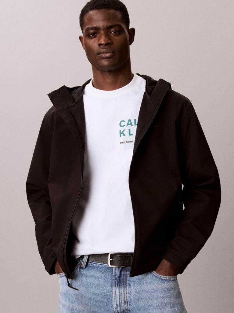 Λευκό T-Shirt Με Γραφικό Λογότυπο Palm Και Στρογγυλή Λαιμόκοψη  Άνδρας