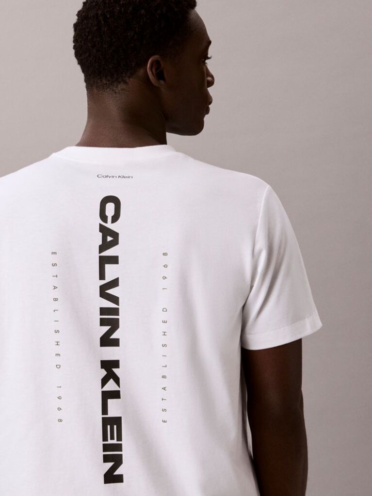 Λευκό T-Shirt Με Washed Φινίρισμα Και Γραφικό Λογότυπο  Άνδρας