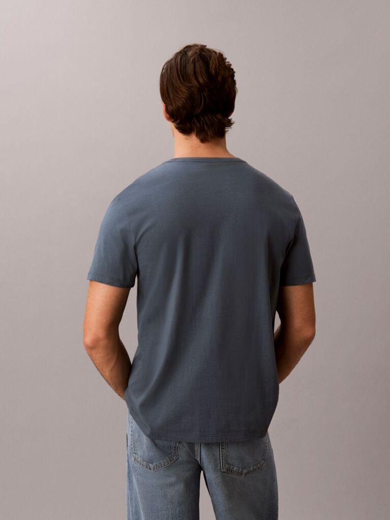 Μπλε T-Shirt Με Γραφικό Λογότυπο Και Στρογγυλή Λαιμόκοψη  Άνδρας