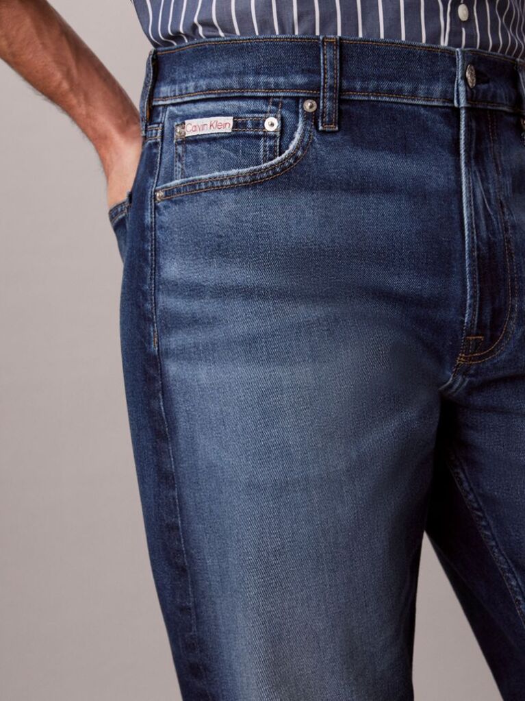 Denim Faded Classic Tapered Jeans  Men