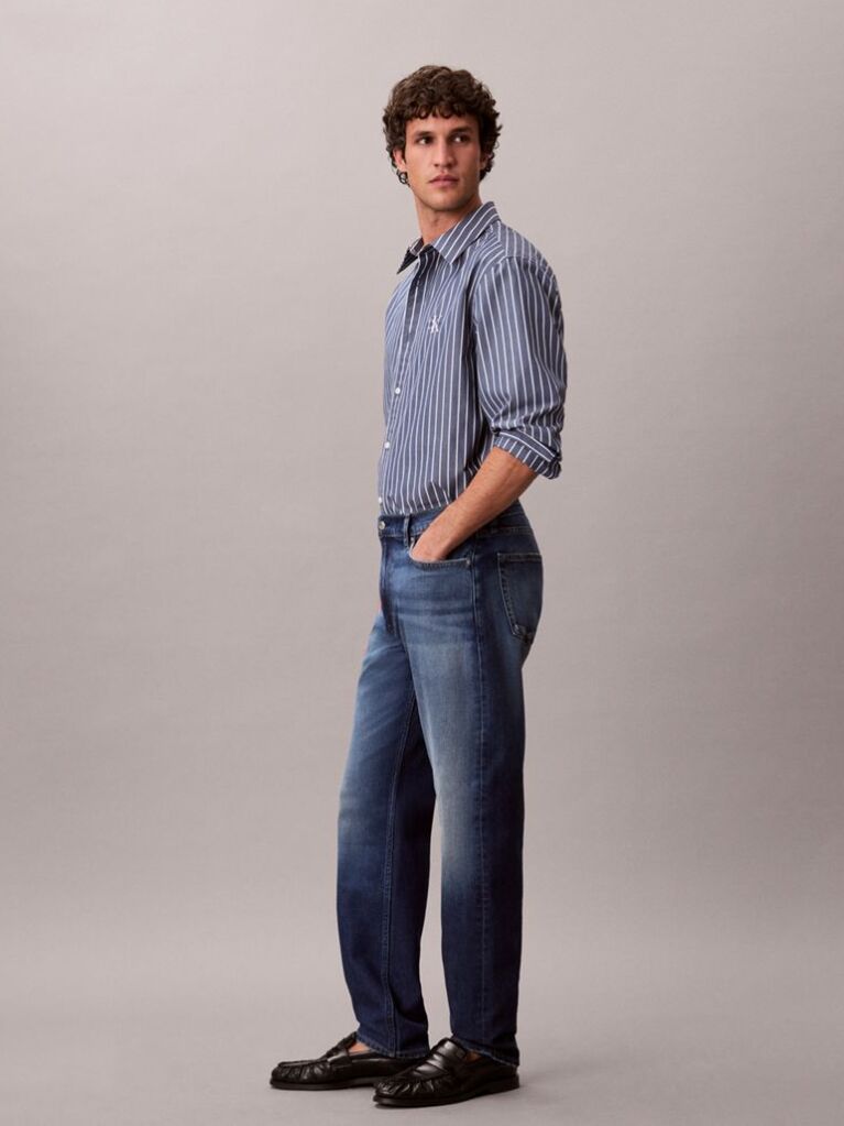 Denim Faded Classic Tapered Jeans  Men