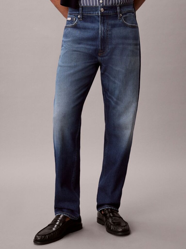 Denim Faded Classic Tapered Jeans  Men