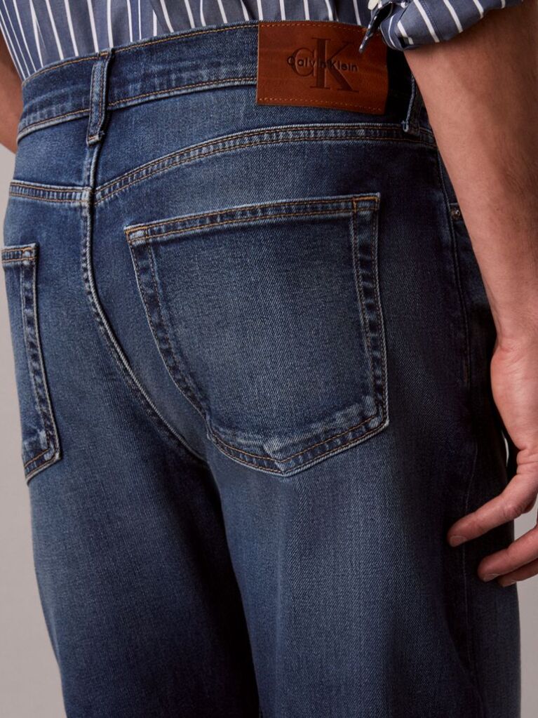 Denim Faded Classic Tapered Jeans  Men