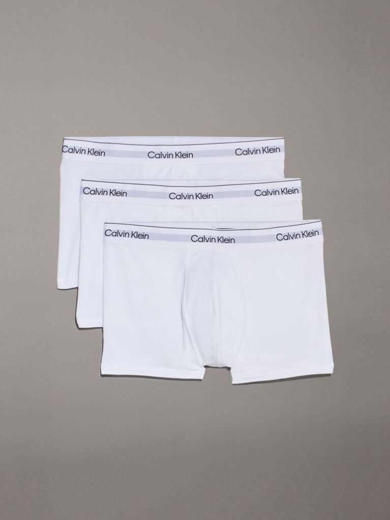 Λευκό Σετ 3 Μπόξερ - Icon Cotton Stretch  Άνδρας