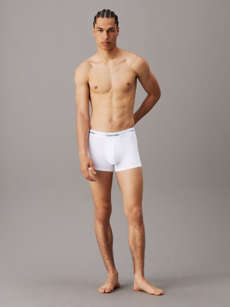 Λευκό Σετ 3 Μπόξερ - Icon Cotton Stretch  Άνδρας
