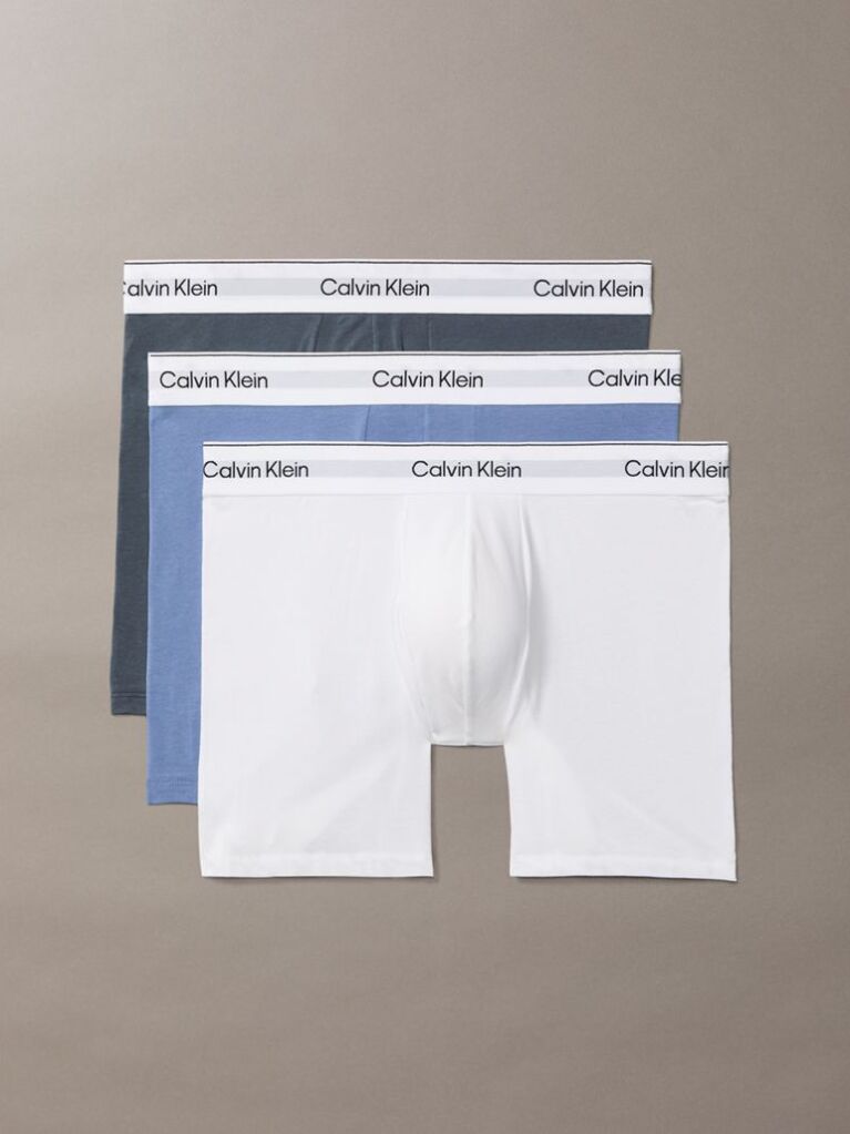 Multi 3 Pack Boxer Briefs - Icon Cotton Stretch  Men