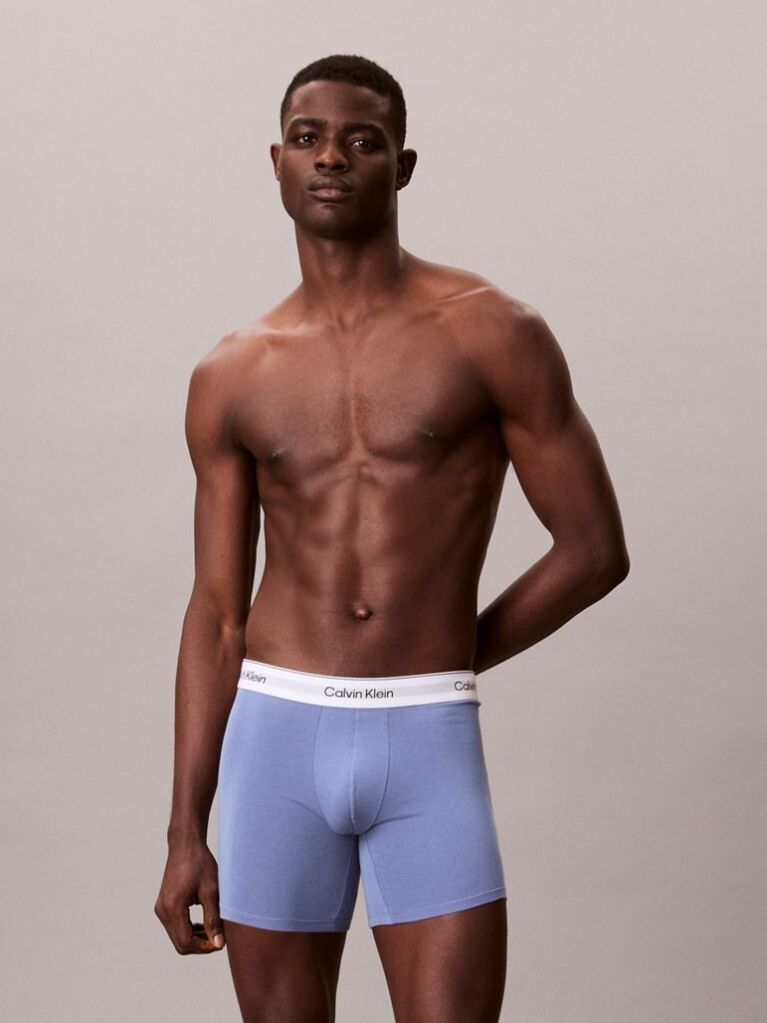 Multi 3 Pack Boxer Briefs - Icon Cotton Stretch  Men