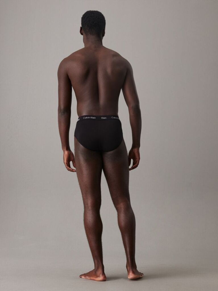 Black 3 Pack Briefs - Cotton Stretch  Men