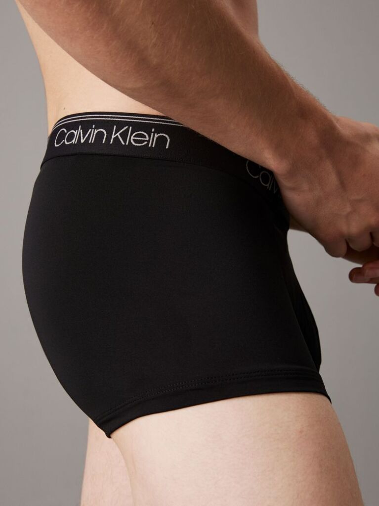 Black 3 Pack Low Rise Trunks - Micro Stretch Wicking  Men