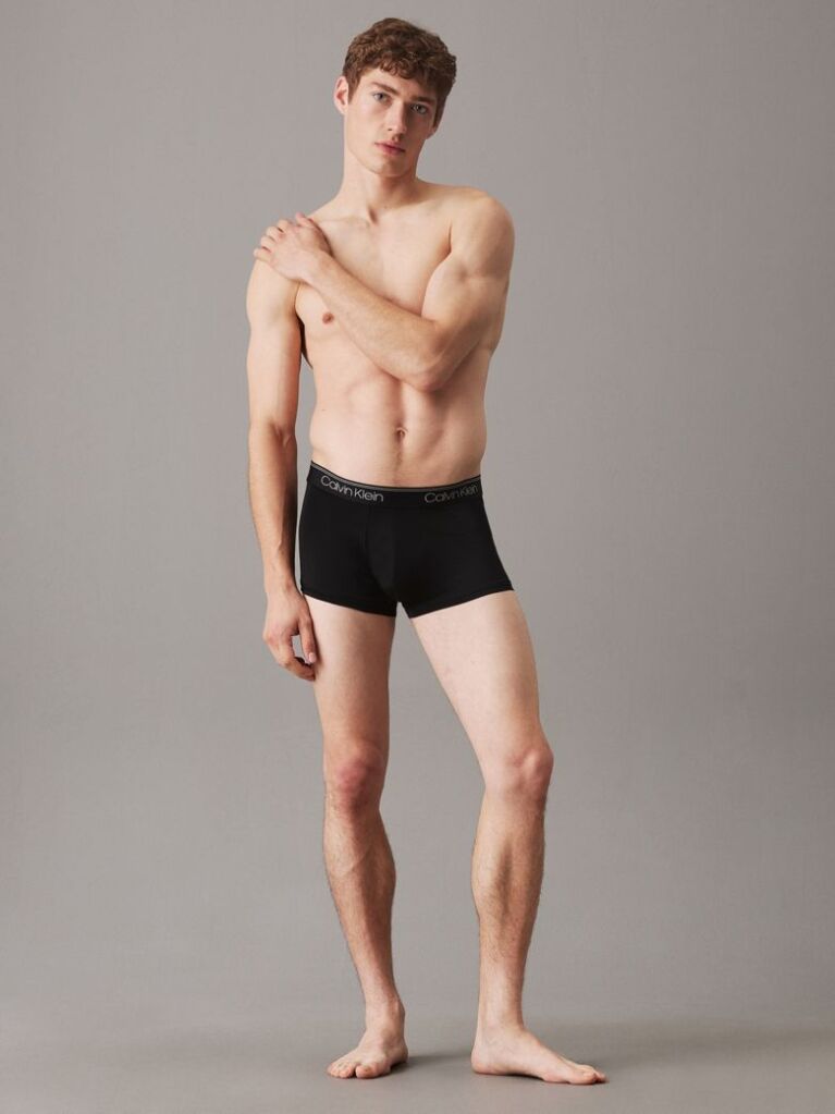 Black 3 Pack Low Rise Trunks - Micro Stretch Wicking  Men