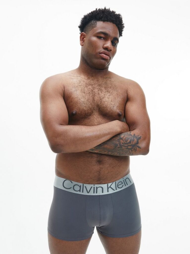 Multi 3 Pack Low Rise Trunks - Steel Micro  Men