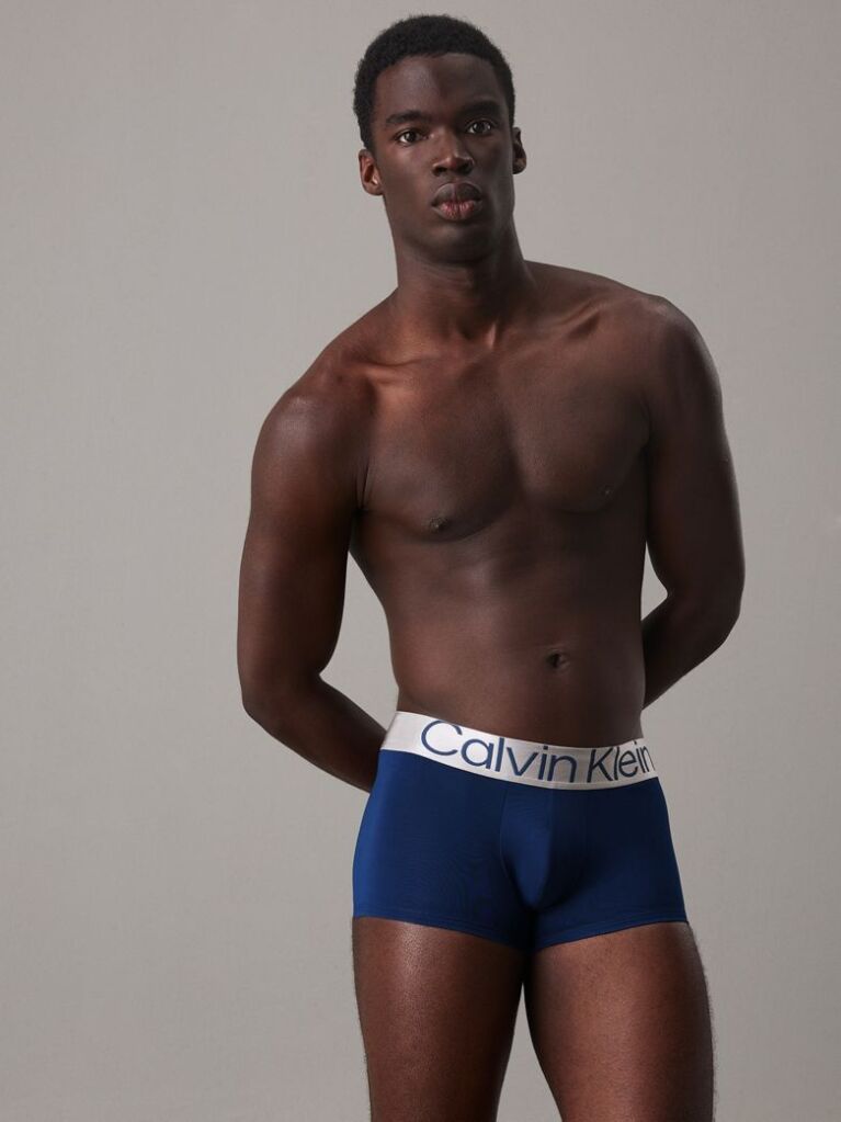 Multi 3 Pack Low Rise Trunks - Steel Micro  Men