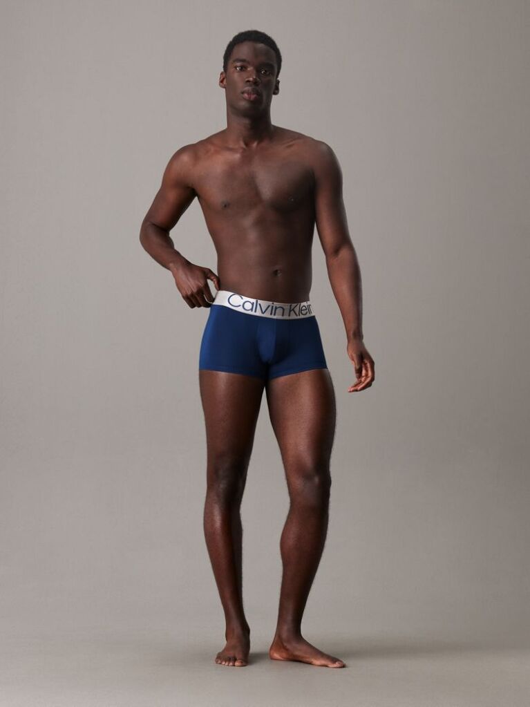 Multi 3 Pack Low Rise Trunks - Steel Micro  Men