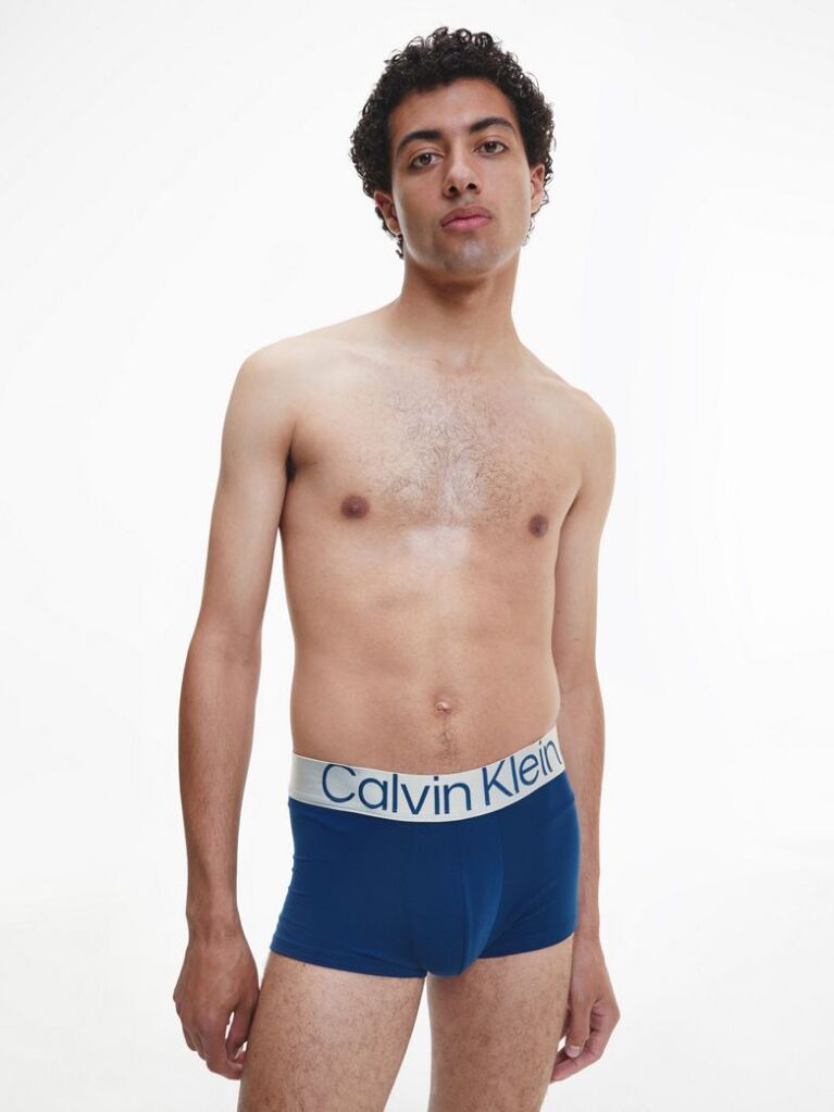Multi 3 Pack Low Rise Trunks - Steel Micro  Men