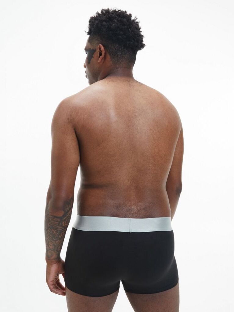 Multi 3 Pack Low Rise Trunks - Steel Micro  Men
