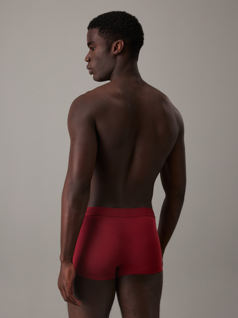 Red Low Rise Trunks - CK Black  Men