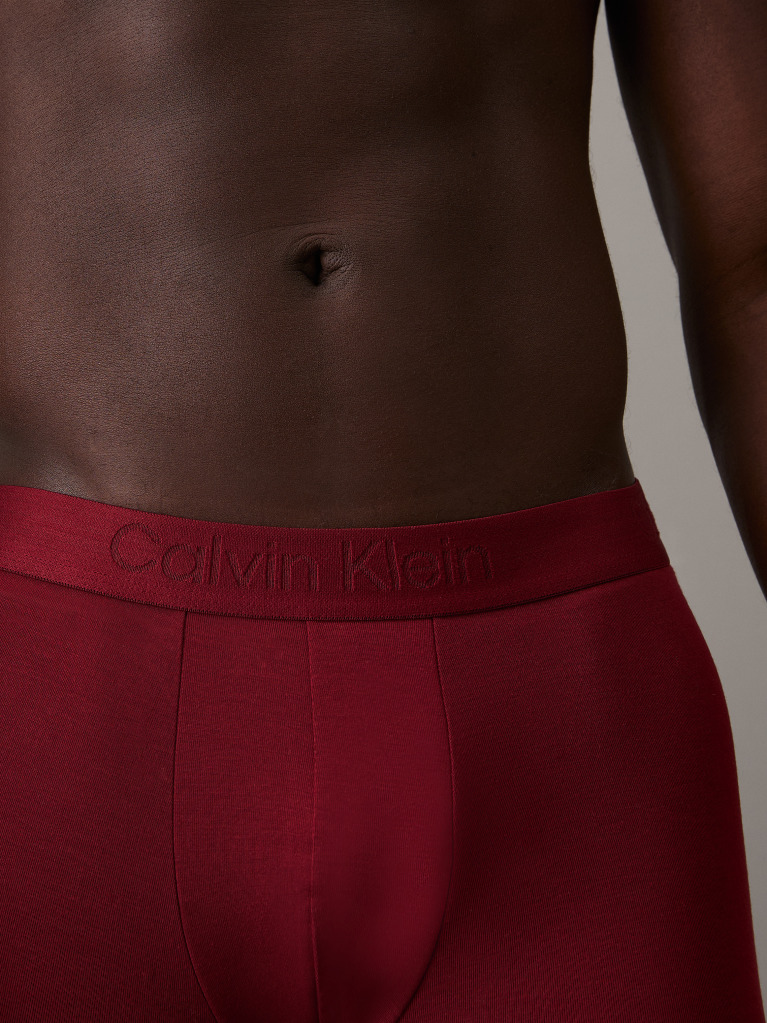 Red Low Rise Trunks - CK Black  Men