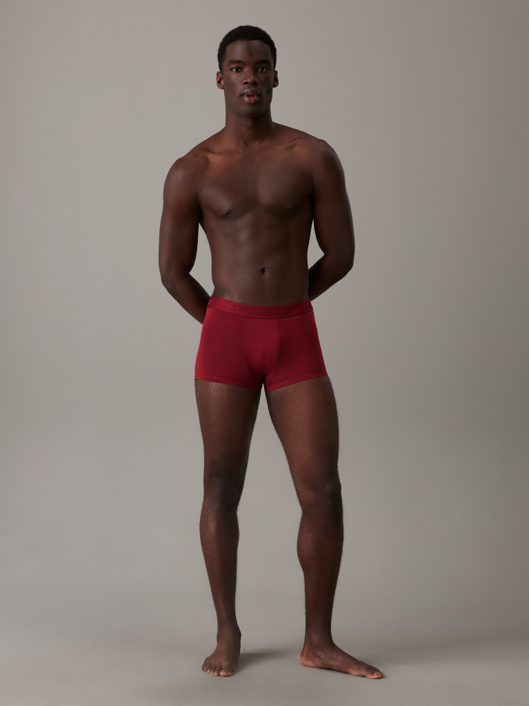 Red Low Rise Trunks - CK Black  Men