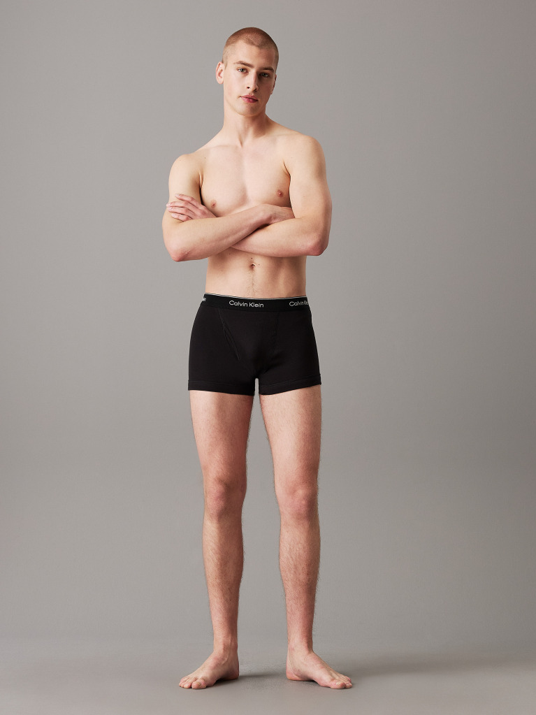 Black 3 Pack Trunks - Cotton Classics  Men