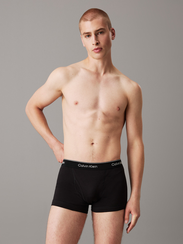 Black 3 Pack Trunks - Cotton Classics  Men