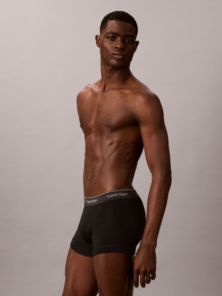 Black 3 Pack Trunks - Cotton Classics  Men