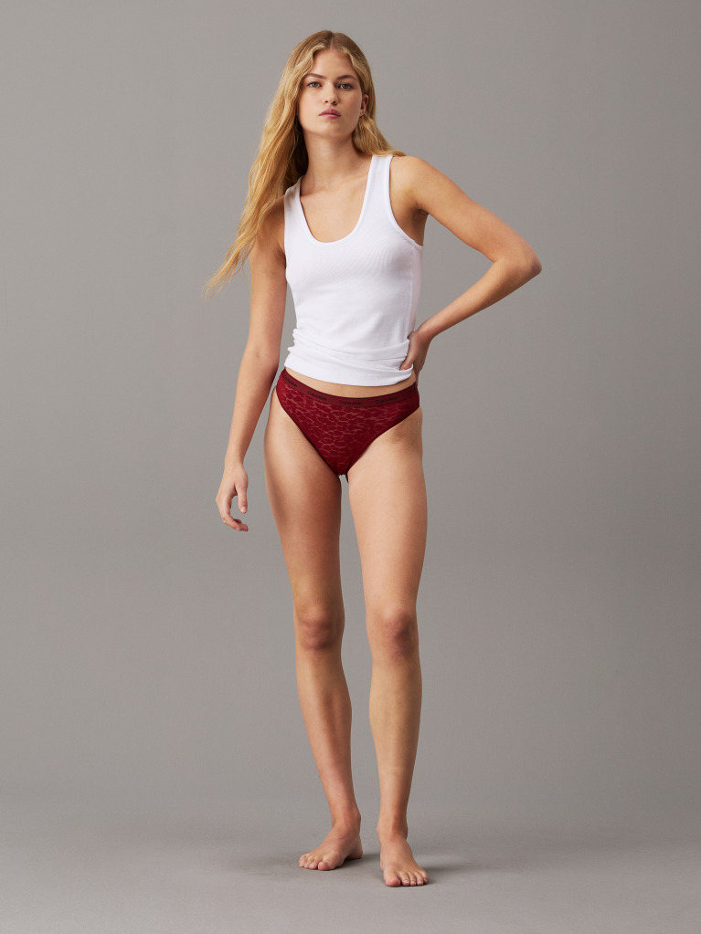 Red Lace Brazilian Briefs  Women