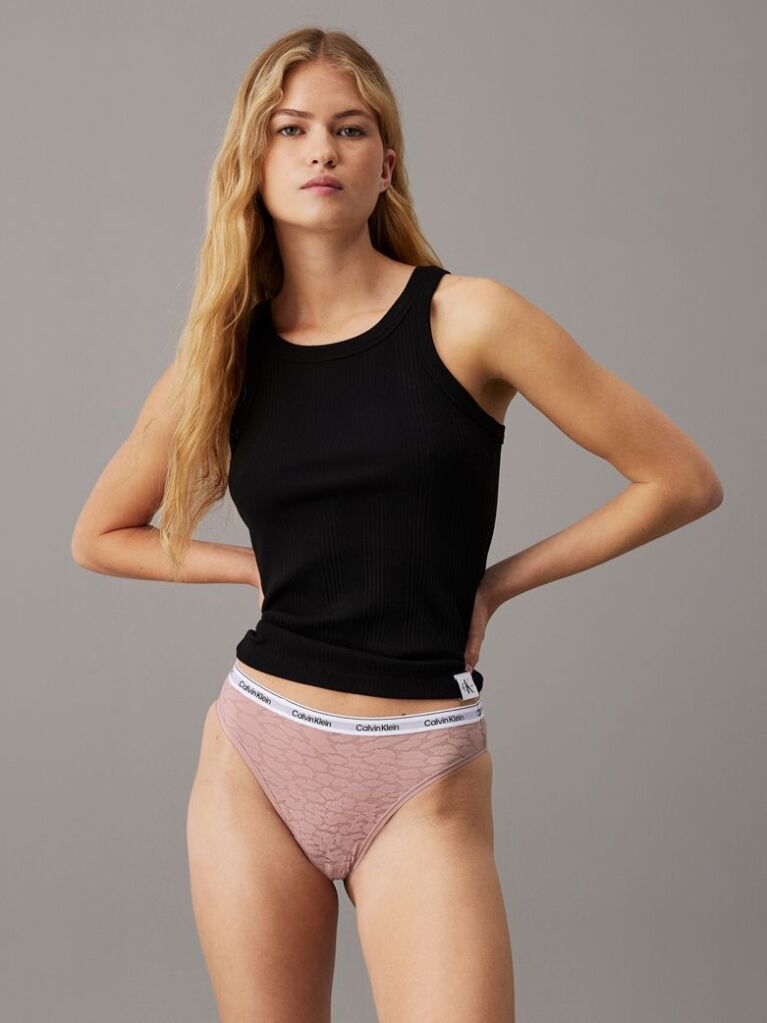 Pink Lace Brazilian Briefs  Women