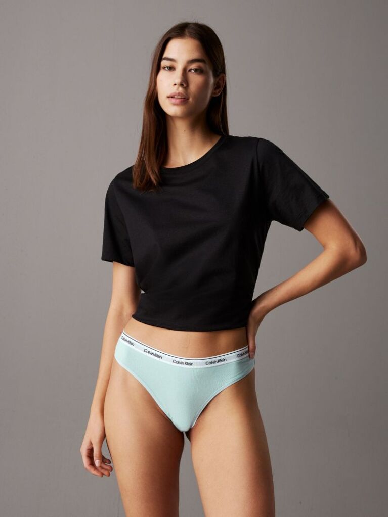 Blue Brazilian Briefs - Modern Logo  Women