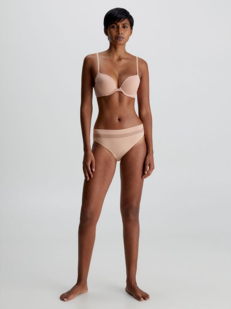 Grey Plunge Push-Up Bra - Perfectly Fit  Women