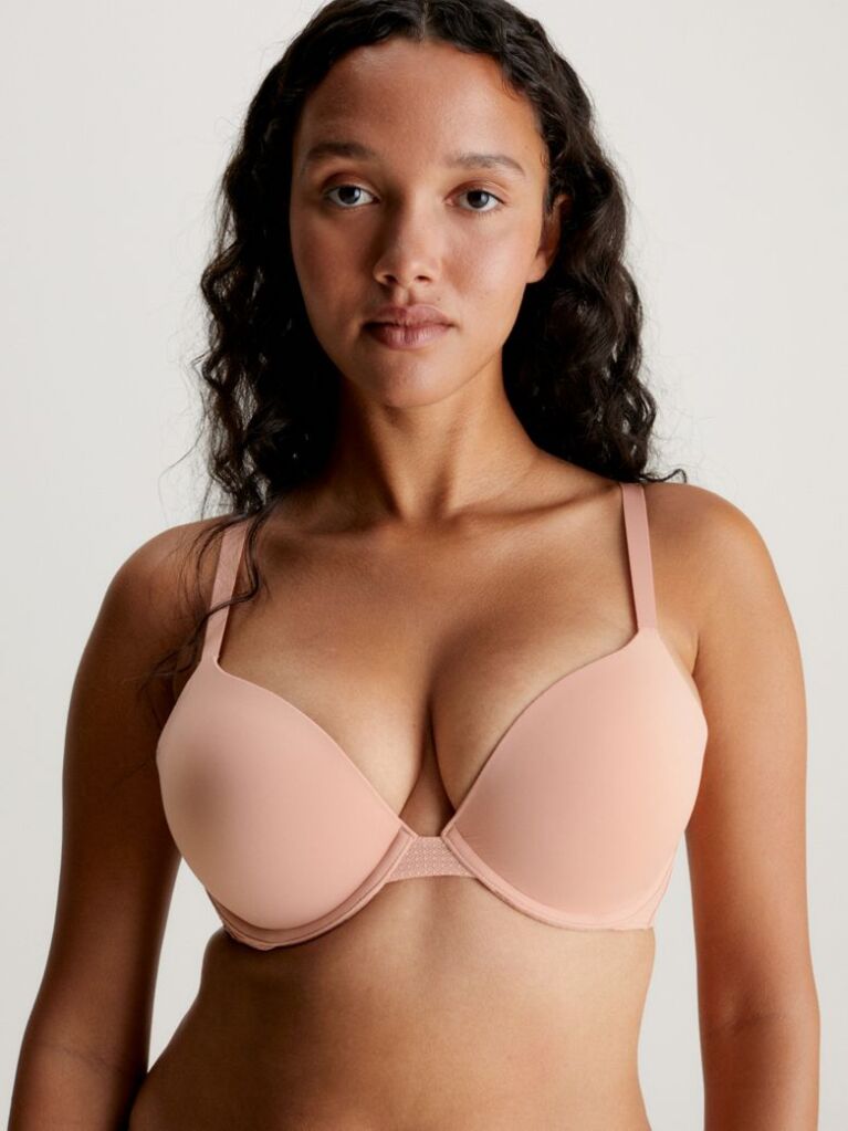 Grey Plunge Push-Up Bra - Perfectly Fit  Women