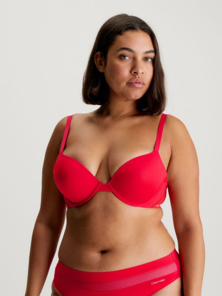 Κόκκινο Push-Up Σουτιέν Με Βαθύ Ντεκολτέ-  Perfectly Fit  Γυναίκα