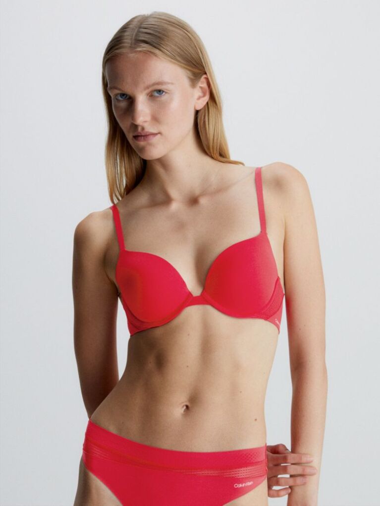 Κόκκινο Push-Up Σουτιέν Με Βαθύ Ντεκολτέ-  Perfectly Fit  Γυναίκα