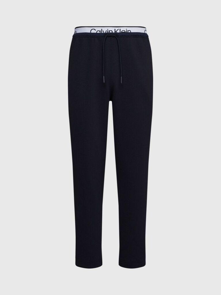 Black Double Waistband Jacquard Joggers  Men
