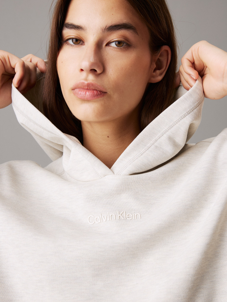 Γκρι Hoodie Από Βαμβακερό Terry  Γυναίκα
