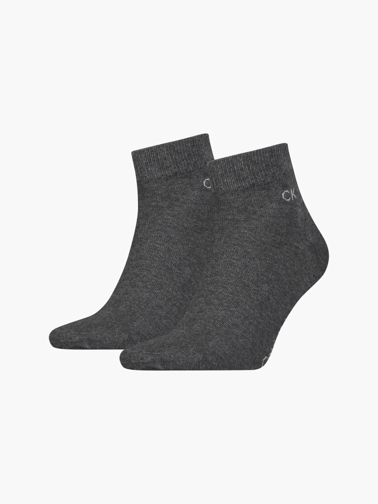 Grey Calvin Klein Men's Quarter Socks 2 pack  Men