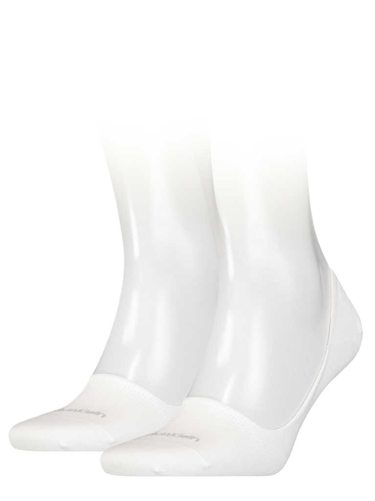 White Calvin Klein Mid-Cut Men's Footie 2 pack  Men
