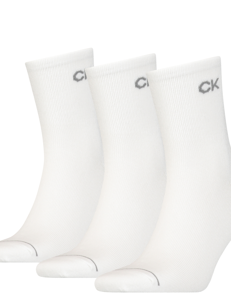 White CK Men Short Sock 3P  Men